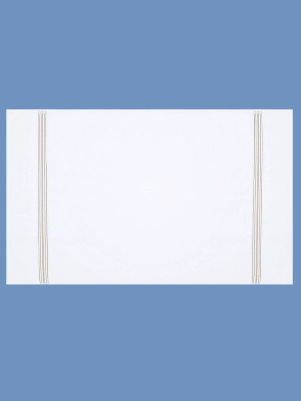 new Nestwell 100% Hygro Cotton 22x34" TUB MAT - WHITE w/ TAN Stripes